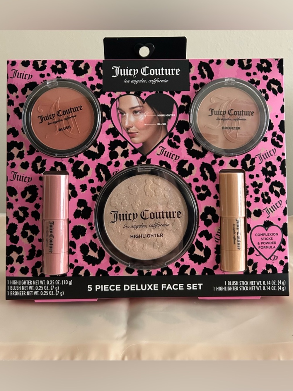 Juicy Couture Pink & Gold 5-Piece Deluxe Face Set